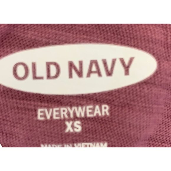 Old Navy XS Everywear Top Long Sleeve V-Neck Purple - Picture 4 of 5